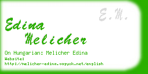 edina melicher business card